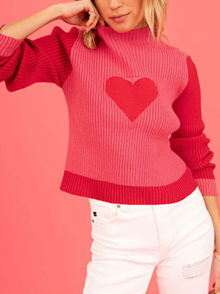 Pull col roulé Love Valentine