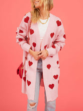 画像をギャラリービューアに読み込む, Valentine&#39;s Day Heart Knitted Cardigan