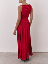 Load image into Gallery viewer, Elegant Pleated Sleeveless Maxi Dress