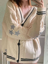 Load image into Gallery viewer, Loose Star Embroidered Cardigan