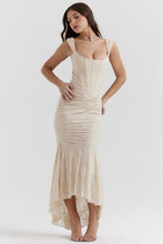 Load image into Gallery viewer, White bell floral maxi dress