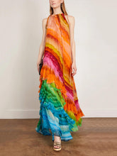 Carica l&#39;immagine nel visualizzatore di Gallery, Iris Ruffle Gown in Multi