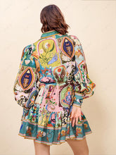 Load image into Gallery viewer, Casual Graffiti Evergreen Printing Mini Dress