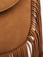 Laden Sie das Bild in den Galerie-Viewer, Woven Semi Circular Leather Tassel Crossbody Bag