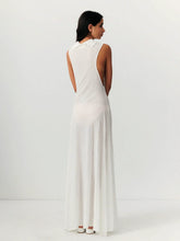 Load image into Gallery viewer, Elegant High Neck Sleeveless Extra Long Flared Dress