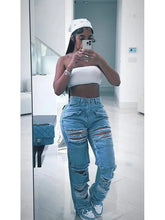 Load image into Gallery viewer, Ripped Casual Denim Pants