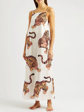 Load image into Gallery viewer, Shoulder Strap 100%Cotton Dress - Tiger