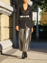 Load image into Gallery viewer, Silver Dynamic Pleated Skirt