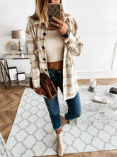 Load image into Gallery viewer, Plaid Casual Brushed Wool Cardigan Jacket