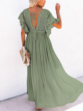 Carica l&#39;immagine nel visualizzatore di Gallery, Button Cotton Linen Perfect Beach Boho Maxi Dress