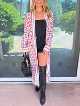 Laden Sie das Bild in den Galerie-Viewer, Boho Multicolor Fringe Hem Longline Cardigan