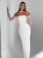 Load image into Gallery viewer, Strapless Lace Trim Dress Set