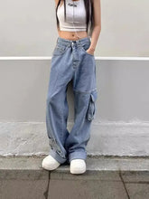 Load image into Gallery viewer, High-Waisted Retro Streetwear Denim
