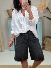 Load image into Gallery viewer, Bermuda Rhinestone Short Jeans