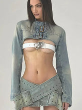 Load image into Gallery viewer, Sexy Chic Washed Denim Set