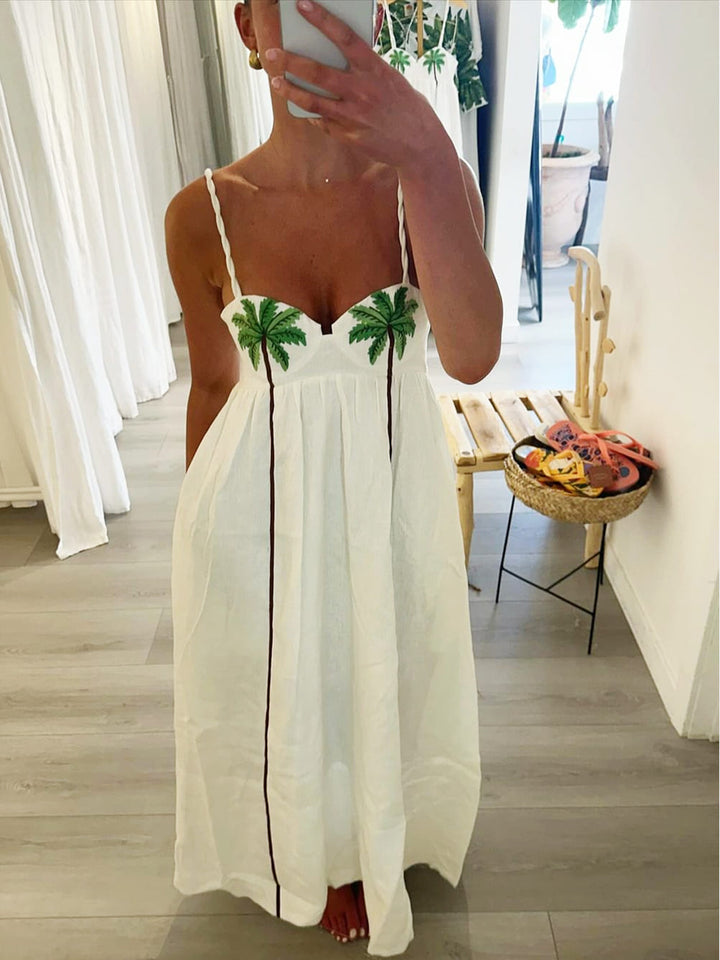 PALM OASIS SLIP DRESS