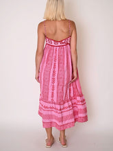 Load image into Gallery viewer, Pink Embroidered Midi Dress