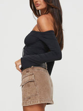 Laden Sie das Bild in den Galerie-Viewer, Carradine Off The Shoulder Top Black