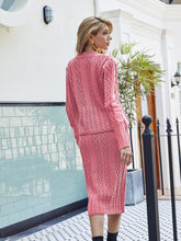 Load image into Gallery viewer, Casual Knit V-Neck Sweater &amp; Bodycon Skirt Set