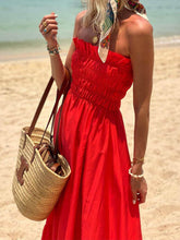 Load image into Gallery viewer, Smocked Bust Off Shoulder Vacation Maxi Dress