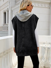 Indlæs billede til gallerivisning Detachable Hooded Denim Vest