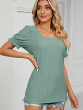 Load image into Gallery viewer, Summer Solid  Crew-Neck Princess Sleeve Top