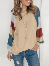 Load image into Gallery viewer, Trendy Watercolor Balloon Sleeve Blouse