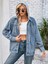 Load image into Gallery viewer, Hooded Convertible Vintage Denim Jacket