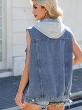 Načíst obrázek do prohlížeče Galerie, Trendy Casual Hooded Denim Vest Jacket