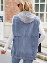 Načíst obrázek do prohlížeče Galerie, Hooded Denim Vest Sleeveless Jacket Summer Trendy