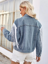 Načíst obrázek do prohlížeče Galerie, Spring Fringe Long-Sleeve Denim Jacket