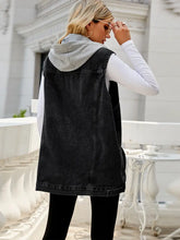 Load image into Gallery viewer, Vintage Detachable Hooded Denim Vest
