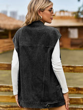 Načíst obrázek do prohlížeče Galerie, Washed Denim Vest with Unique Pockets