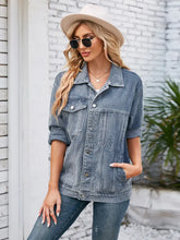 Načíst obrázek do prohlížeče Galerie, Oversized Mid-Length Casual Denim Jacket