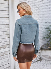 Načíst obrázek do prohlížeče Galerie, Slim-Fit Washed Denim Long-Sleeve Jacket