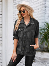 Načíst obrázek do prohlížeče Galerie, Oversized Mid-Length Casual Denim Jacket