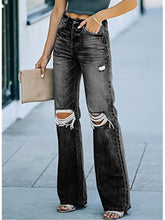 Indlæs billede til gallerivisning High-Waist Distressed Denim Pants