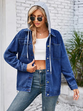 Load image into Gallery viewer, Hooded Convertible Vintage Denim Jacket