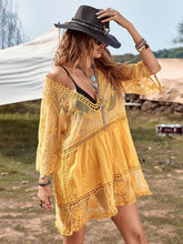 Carica l&#39;immagine nel visualizzatore di Gallery, Lace Loose Beach Vacation Bikini Cover-Up Dress