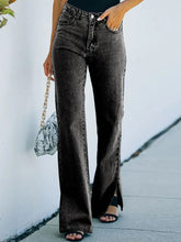 Load image into Gallery viewer, Washed Split-Hem Denim Pants