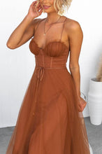 Load image into Gallery viewer, Modern-day Princess Chiffon Suspenders Party Maxi Dress