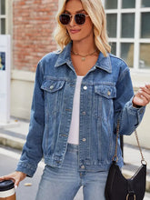 Načíst obrázek do prohlížeče Galerie, Fitted Washed Short Denim Jacket