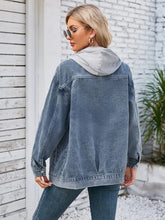 Načíst obrázek do prohlížeče Galerie, Loose Fit Mid-Length Hooded Denim Jacket