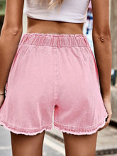 Load image into Gallery viewer, Frayed Bloom Denim Shorts