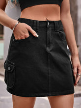 Indlæs billede til gallerivisning Elastic Waist Denim Skirt
