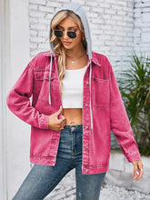 Load image into Gallery viewer, Hooded Convertible Vintage Denim Jacket