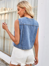 Načíst obrázek do prohlížeče Galerie, Spring Washed Denim Vest Top