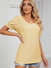 Load image into Gallery viewer, Summer Solid  Crew-Neck Princess Sleeve Top