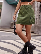 Indlæs billede til gallerivisning Elastic Waist Denim Skirt