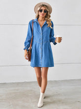 Load image into Gallery viewer, Loose Washed Patchwork Denim Dress